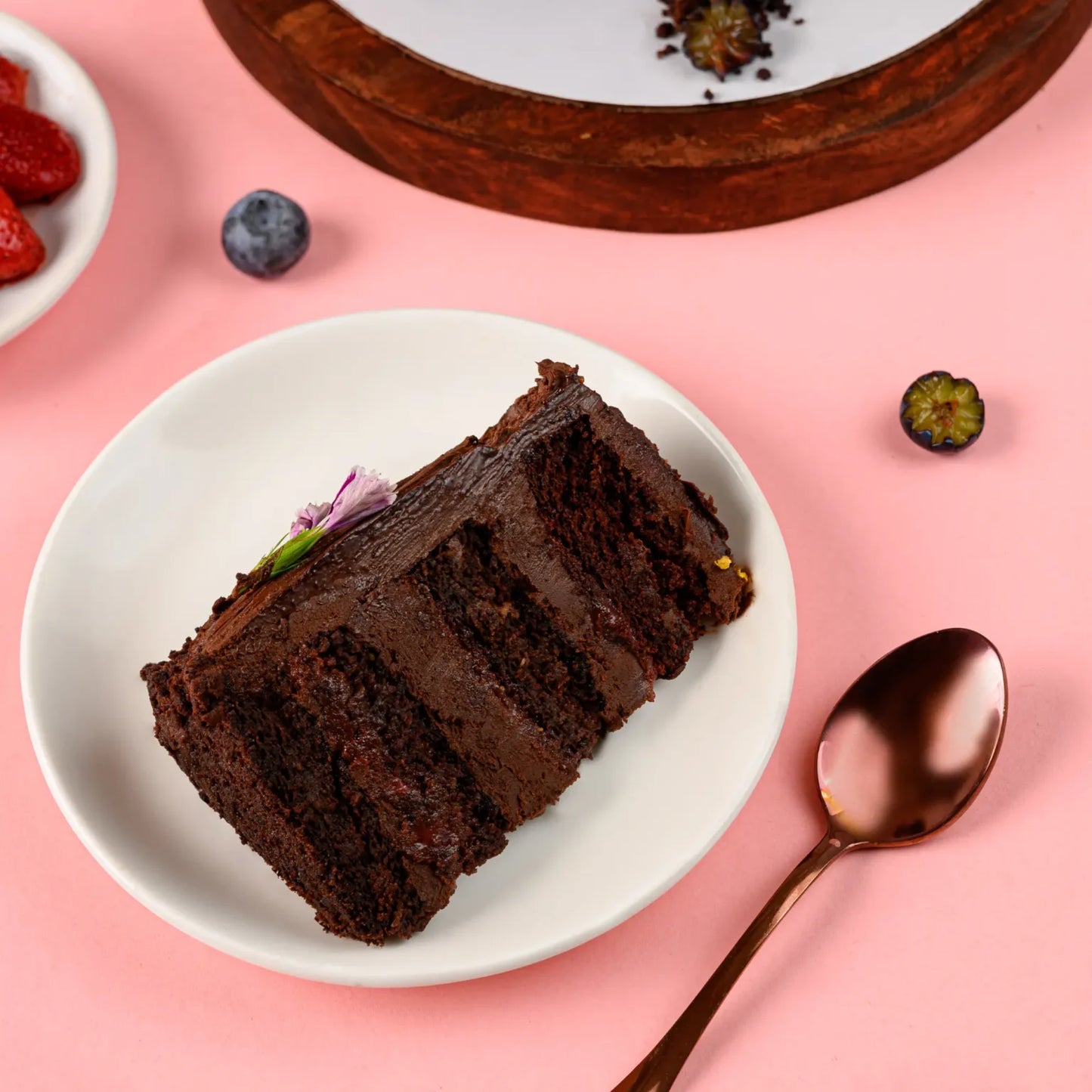 Dark Chocolate Strawberry Gateaux