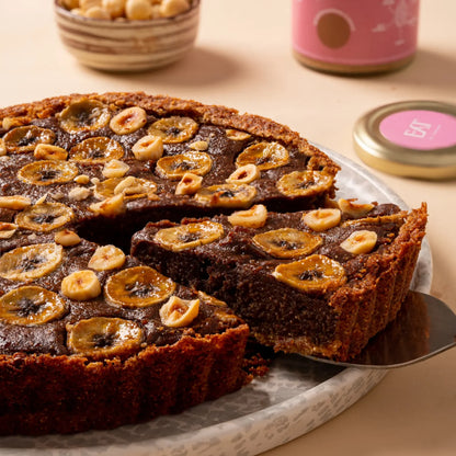 Cacao Banoffee Frangipane Millet Tart