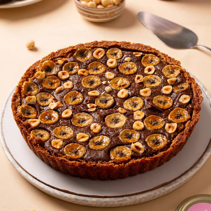 Cacao Banoffee Frangipane Millet Tart
